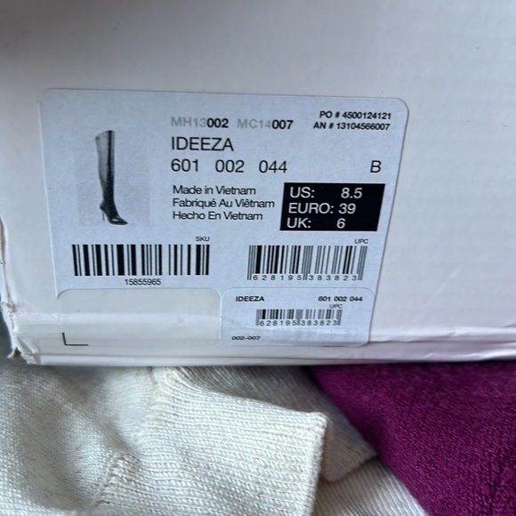 OTK boots, like new, worn once. Slight imperfection, left boot near zipper. - Picture 3 of 6